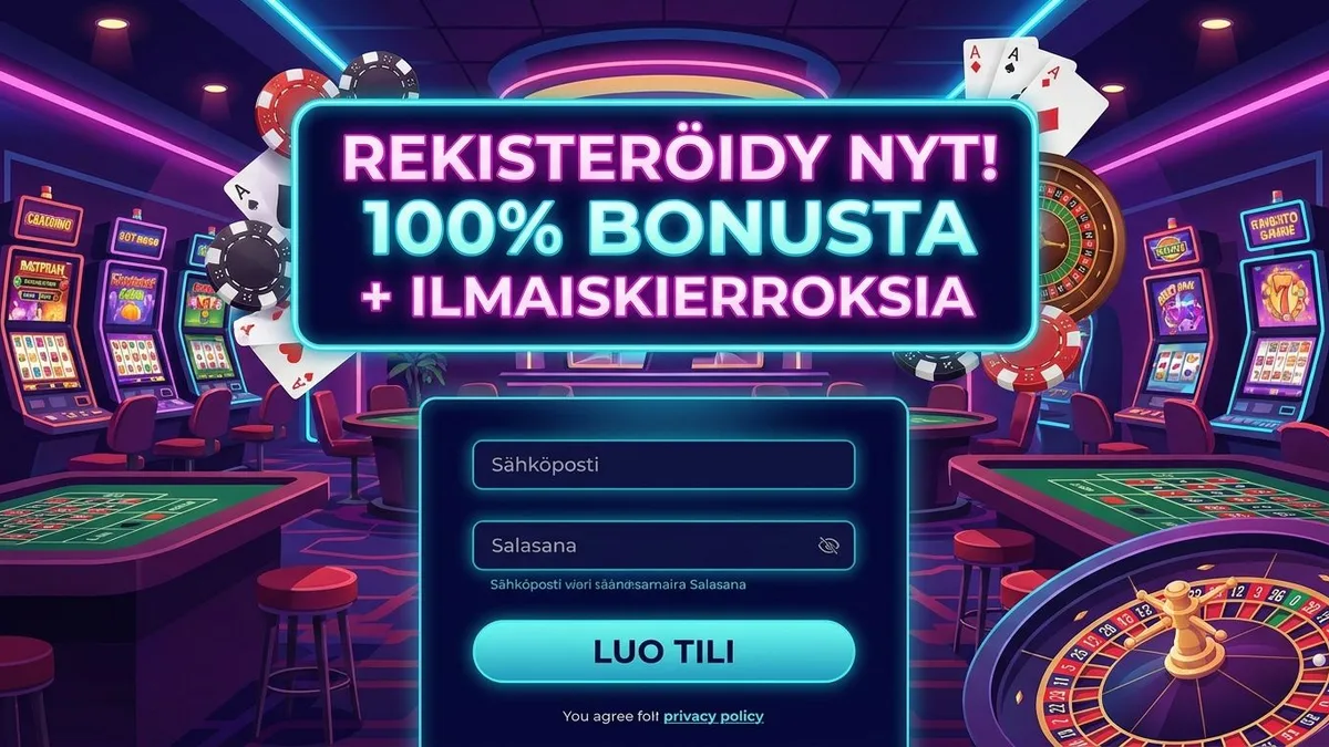 Rekisteröidy bonuksella